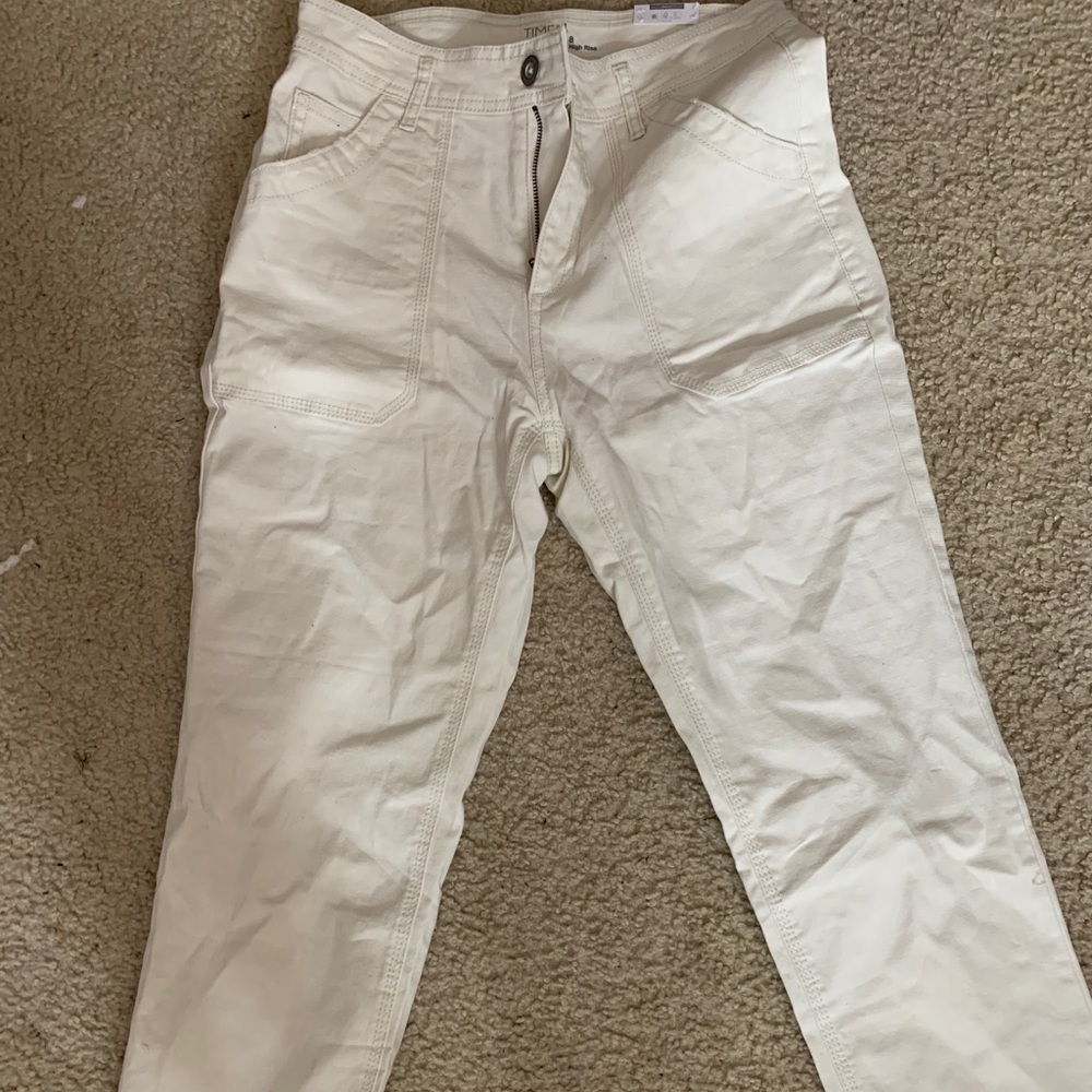Straight Cream Pants